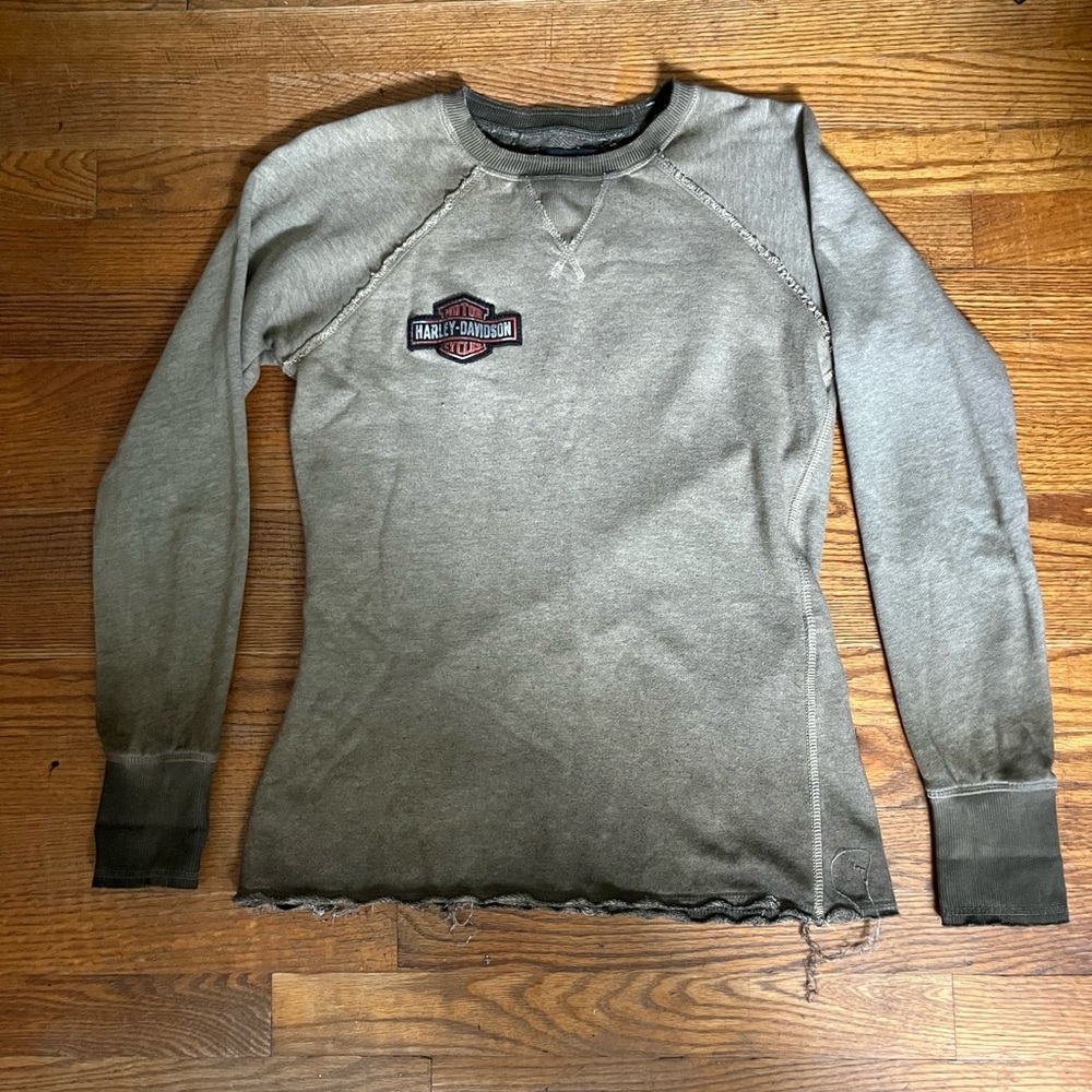 Harley-Davidson Tan Sweatshirt with Logo
